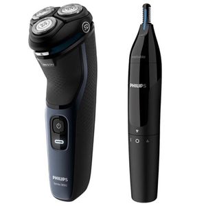ماشین اصلاح موی صورت فيليپس مدل s3134 به همراه موزن گوش و بيني و ابرو فیلیپس مدل nt 1650